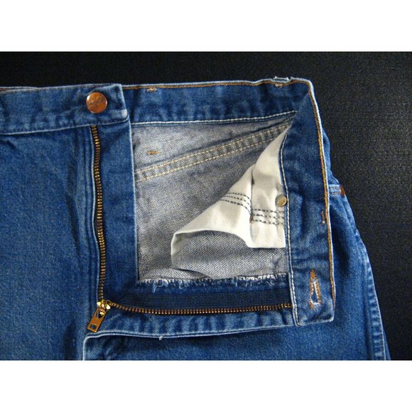 Wrangler Vintage CUTOFF JEANS SHORTS Cut Off W 32 MEASURED Hot Pant High Waisted - Picture 4 of 8